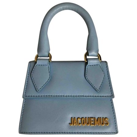 Le petit chiquito leather crossbody bag Jacquemus Blue in Leather - 9318977