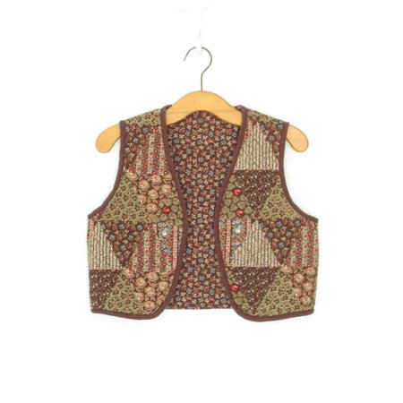 Vintage bolero vest 70s quilted vest patchwork vest | Etsy