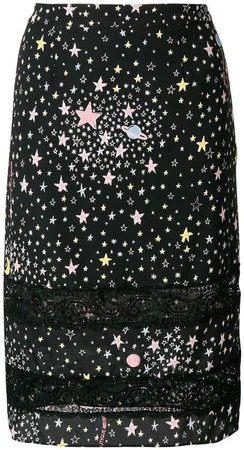 star print pencil skirt