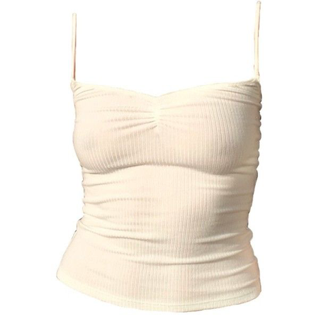 ruched cami cream ivory white top png