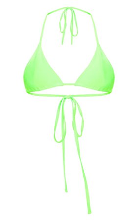 Lime green bikini top