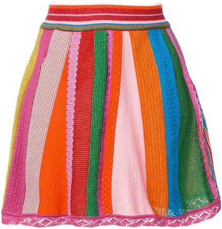 intarsia knit skirt