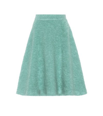 Mohair and wool-blend skirt