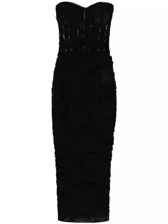 Dolce & Gabbana Draped Tulle Corset Dress - Farfetch