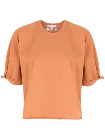 Shop brown Nk knotted sleeves blouse with Afterpay - Farfetch Australia