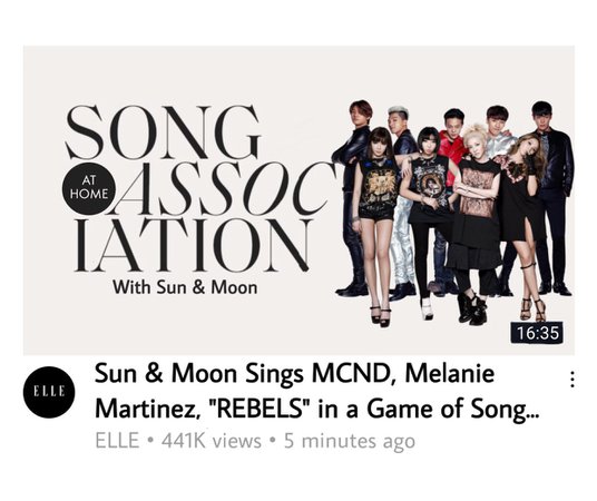Sun & Moon Play ELLE Song Association