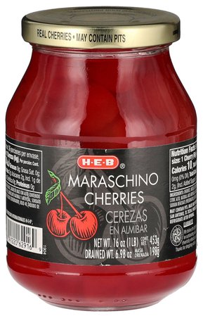 H‑E‑B Red Maraschino Cherries