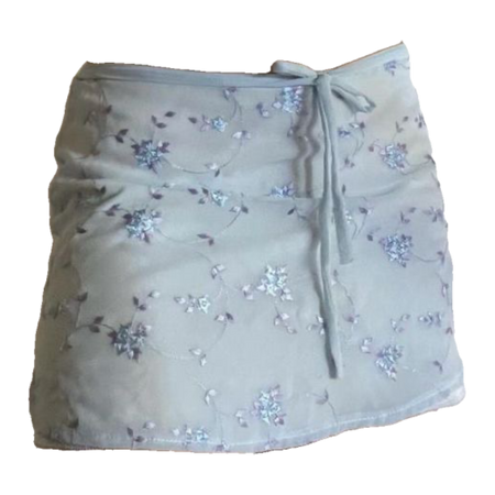 light pastel blue mini skirt