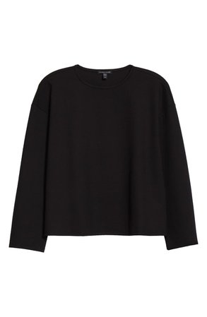 Eileen Fisher Boxy Knit Top | black