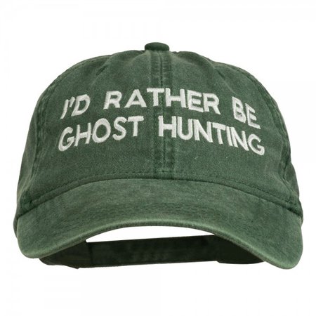 Embroidered Cap - Dark Green Rather Be Ghost Embroidered Cap | Coupon Free | e4Hats.com