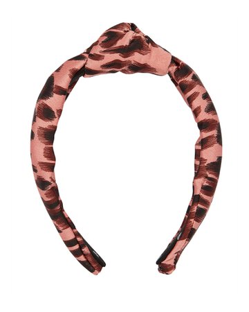 Lele Sadoughi | Knotted Leopard Silk Headband | INTERMIX®