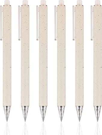 RIANCY 6PACK Cute pen, black gel in pens 0.5mm Fine tip Black Ink fine point Pen Black ink Pens Quick Dry Ink Smooth Writing Pen for note taking Office School art supply : Office Products