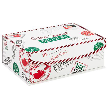 Hallmark Santa Delivery White 13" Medium Christmas Gift Box