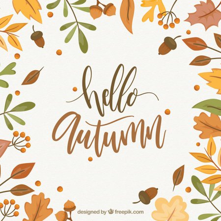 Hello autumn background Vector | Free Download