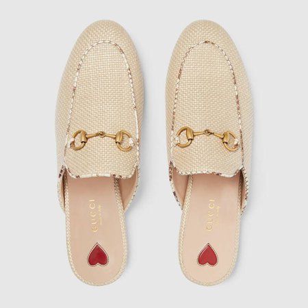 Women's Princetown raffia slipper | GUCCI® International