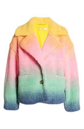 BLANKNYC Ombré Faux Fur Teddy Coat | Nordstrom