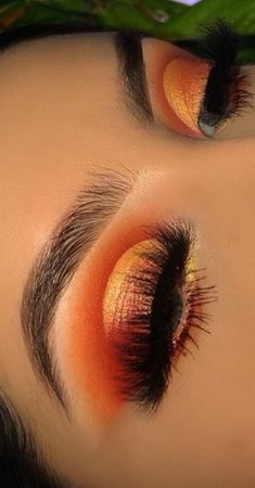 orange eyeshadow look