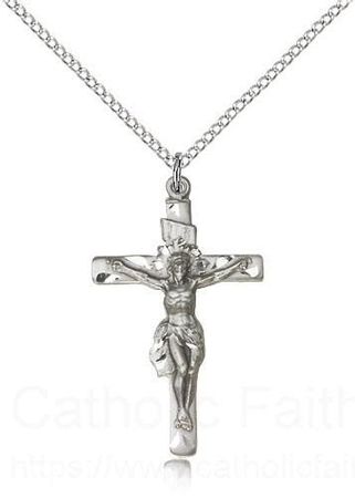 silver crucifix necklace