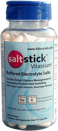 Amazon.com: SaltStick Vitassium, Buffered Electrolyte Salt Capsules, Electrolyte Supplement Pill, Medical Food for Sodium & Potassium Replenishment, 100 Count: Health & Personal Care