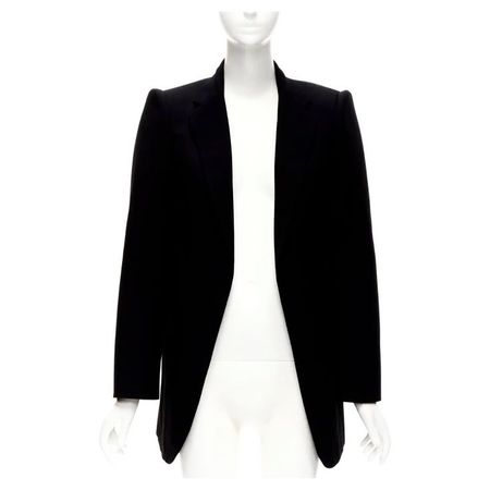 oversized vintage shoulder pad blazer black