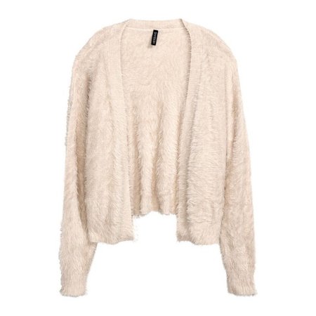 H&M Sweaters | Hm Fuzzy Beige Knit Cardigan | Poshmark