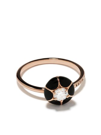 Shop Selim Mouzannar 18kt rose gold diamond Petal ring with Express Delivery - Farfetch