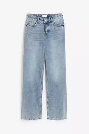 Wide Regular Jeans - Light denim blue - Ladies | H&M US