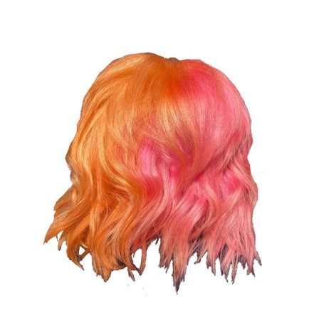 orange pink hair