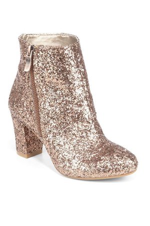 rose gold glitter boots