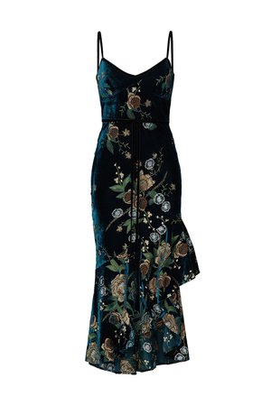 Embroidered Velvet High Low Dress by Marchesa Notte for $135 - $145 | Rent the Runway