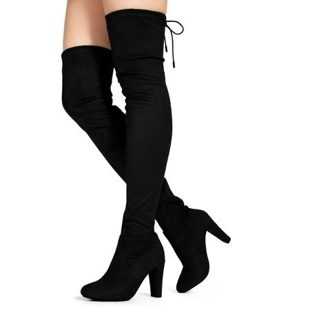 Room Of Fashion - Women's Vegan High Heel Side Zipper Thigh High Over The Knee Boots - Walmart.com - Walmart.com