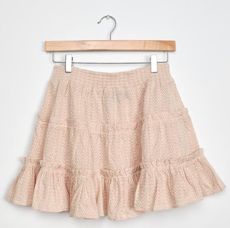 pink pattern skirt