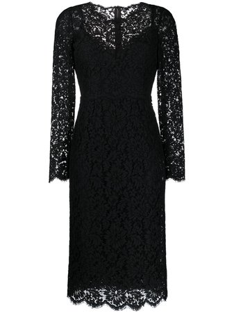 Dolce & Gabbana Floral Lace long-sleeve Dress - Farfetch
