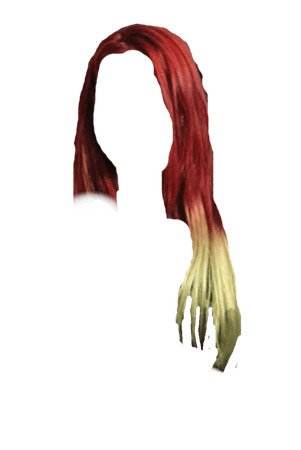 @demiwitchofmischief & Red Hair With Green Tips PNG