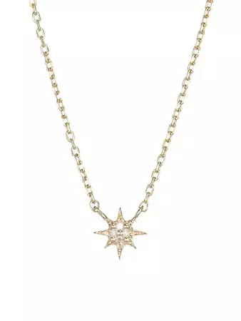 Shop Anzie Micro Aztec North Star Diamond & Gold Necklace | Saks Fifth Avenue