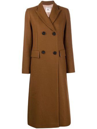 Shop brown Semicouture double-breasted midi coat with Express Delivery - Farfetch