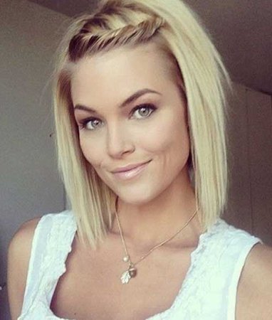 Blonde Braid On Top With Short Hair