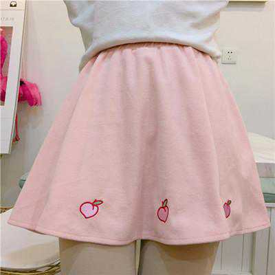 Peach soft skirt YV473 | Youvimi