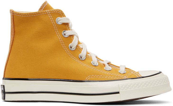 Converse: Yellow Chuck 70 High Sneakers | SSENSE