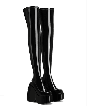 naked wolfe latex boots