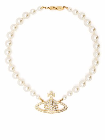 Vivienne Westwood Bas Relief pearl-chain Choker - Farfetch