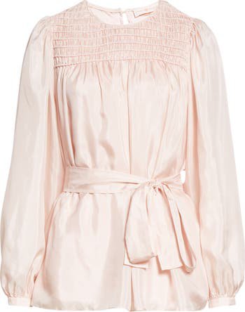 Tory Burch Corded Silk Blouse | Nordstrom