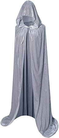 Amazon.com: Unisex Full Length Hooded Robe Cloak Long Velvet Cape Cosplay Costume: Clothing