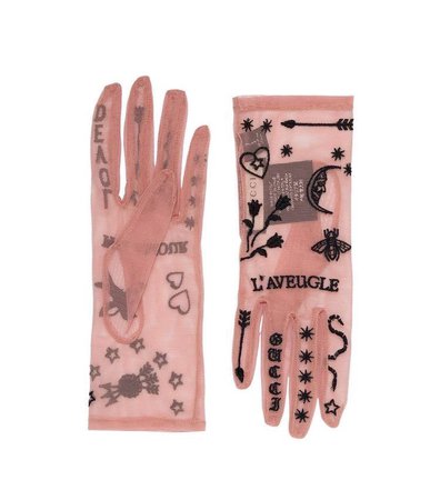 pink gucci gloves