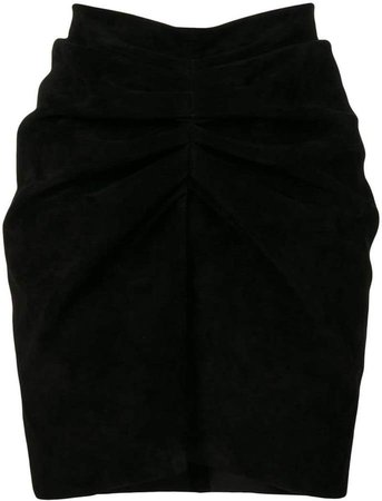 ruched fitted skirt