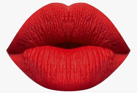 matte red lip