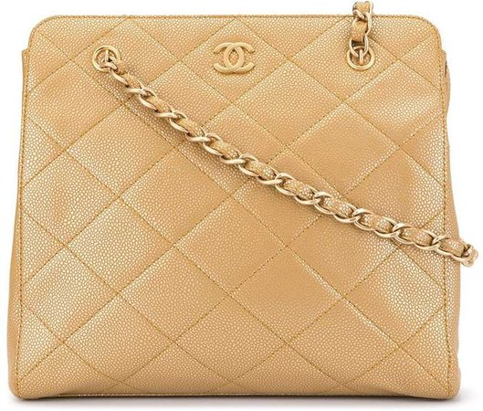 Pre-Owned diamond quilted chain tote
