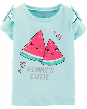 Baby Girl Glitter Watermelon Slub Tank | Carters.com