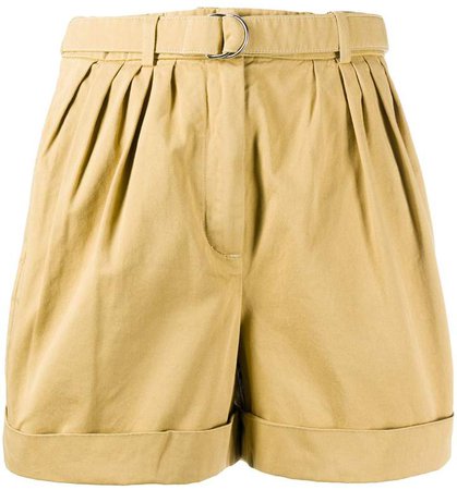high-waisted belted shorts