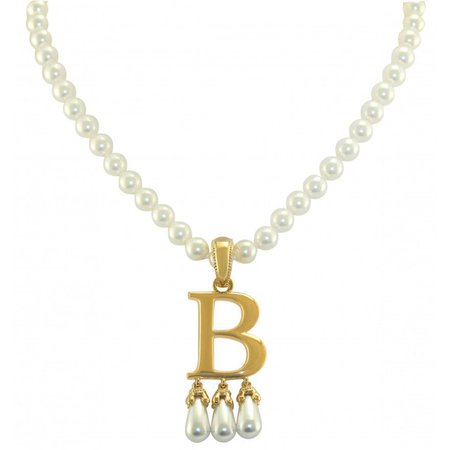 Anne Boleyn 'B' initial necklace